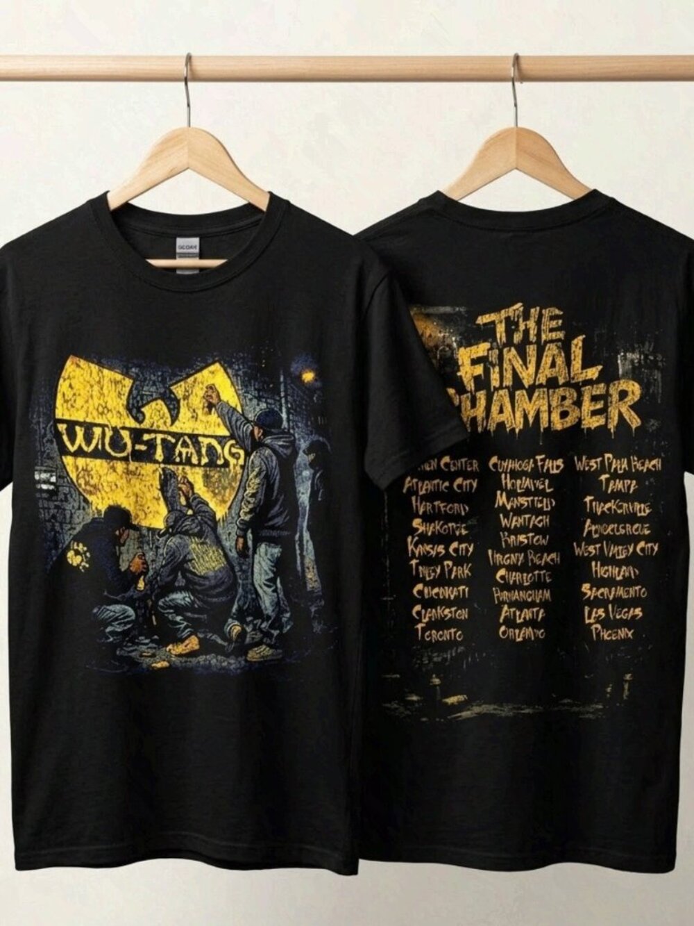 Wu-Tang Clan T-Shirt The Final Chamber Yellow W Logo World Tour 2026 Reprint